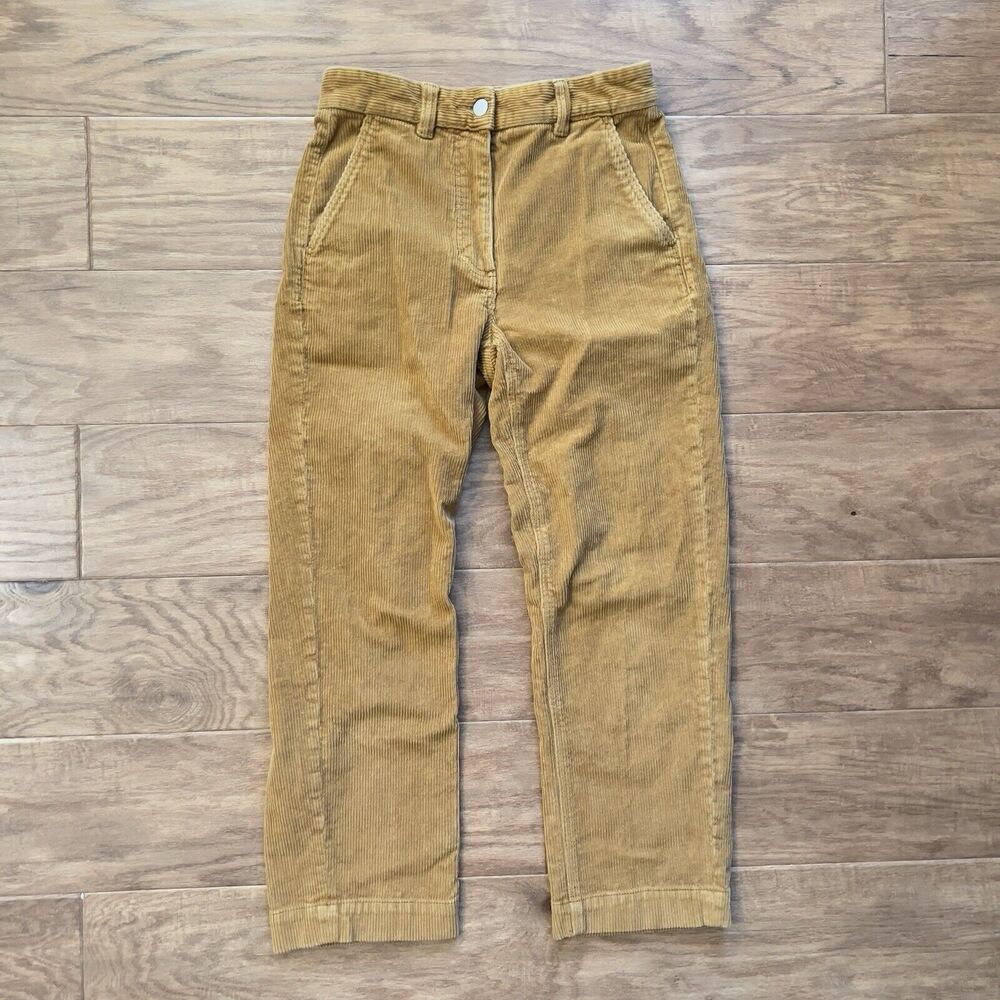 Everlane Crop Pants Size 4 The Corduroy Straight-Leg  Golden Brown High Rise